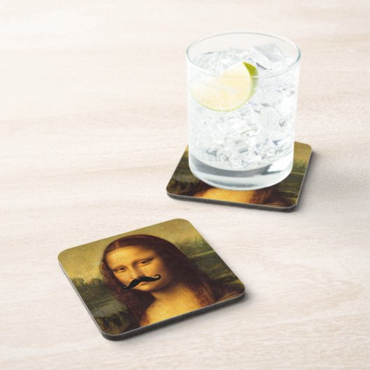 Dessous-de-verre Mona Lisa With Mustache (Côté Droit)