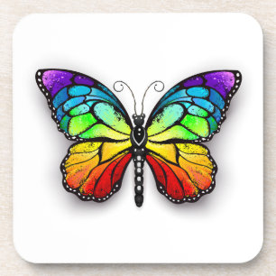 Dessous-de-verre Monarque papillon arc-en-ciel