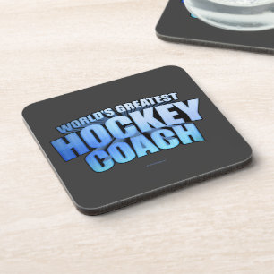 Dessous-de-verre Monde plus grand Hockey Coach Boisson Coaster