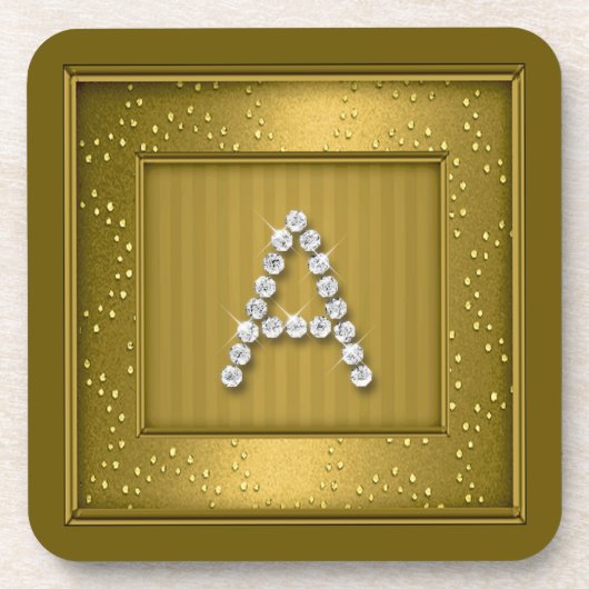 Dessous de verre Mongram Gold Shimmer et Sparkle (Devant)