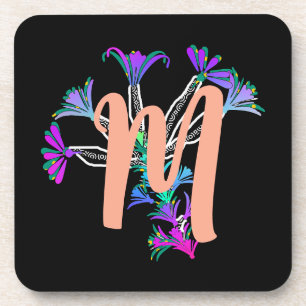 Dessous de verre Monogram M Initial  de boisson