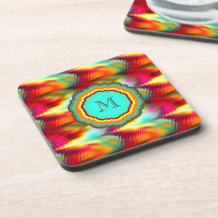 Dessous-de-verre Monogramme Arc-en-Ciel Funky et Vibrant