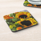 Dessous-de-verre Monogramme, beaux floraux Tournesols d'automne (6) (Côté gauche)