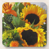 Dessous-de-verre Monogramme Beaux tournesols (6) (Devant)