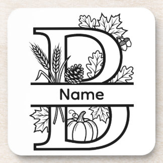 Dessous-de-verre Monogramme d'automne "B"
