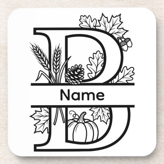 Dessous-de-verre Monogramme d'automne "B"  (Devant)