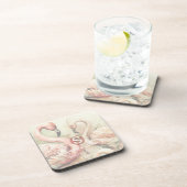 Dessous-de-verre Monogramme de flamant rose (Côté Droit)