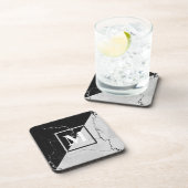 Dessous-de-verre Monogramme de marbre (Côté Droit)