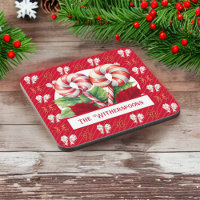 Monogramme de menthe rouge et blanche Sucre de can