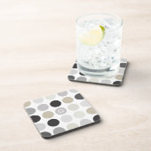 Dessous-de-verre monogramme de motif noir pois (Côté Droit)