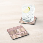 Dessous-de-verre Monogramme de Parties scintillant Gold Diamonds Ro (Côté Droit)