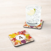Dessous-de-verre monogramme des feuilles d'automne (Côté Droit)