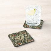 Dessous-de-verre Monogramme floral de William Morris (Côté Droit)