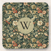 Dessous-de-verre Monogramme floral de William Morris (Devant)