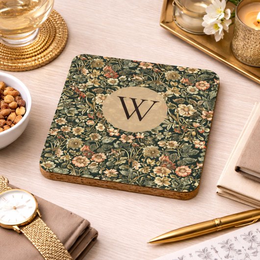 Dessous-de-verre Monogramme floral de William Morris