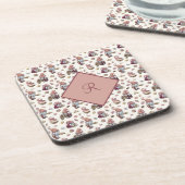 Dessous-de-verre Monogramme Gnomes Cuisson, Cupcakes, Donuts, Migno (Côté gauche)