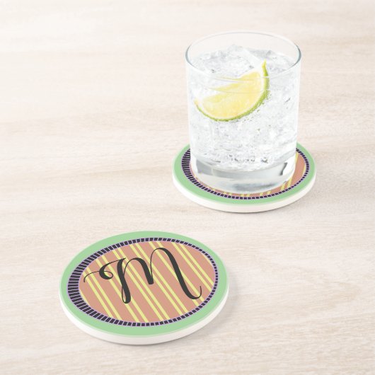 Dessous de verre Monogramme M Sandstone (Côté)