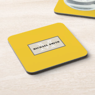 Dessous-de-verre Monogramme minimaliste Arrière - plan de citron pr