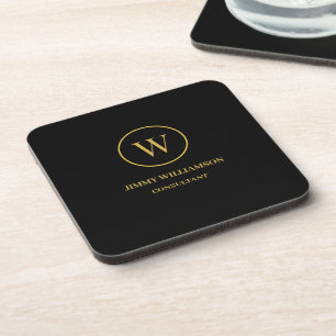 Dessous-de-verre Monogramme Or Black Business