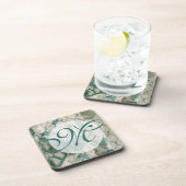 Dessous-de-verre Monogramme | papillons arabes V (Côté Droit)