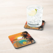 Dessous-de-verre Monogramme Paradis tropical Coucher de soleil (Côté Droit)