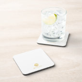 Dessous-de-verre Monogramme personnalisé de luxe blanc et or (Côté Droit)