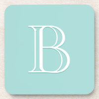 Monogramme personnalisé initiale vert sarcelle cla