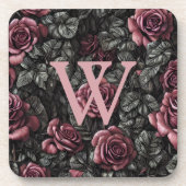 Dessous-de-verre Monogramme Rose vintage (Devant)