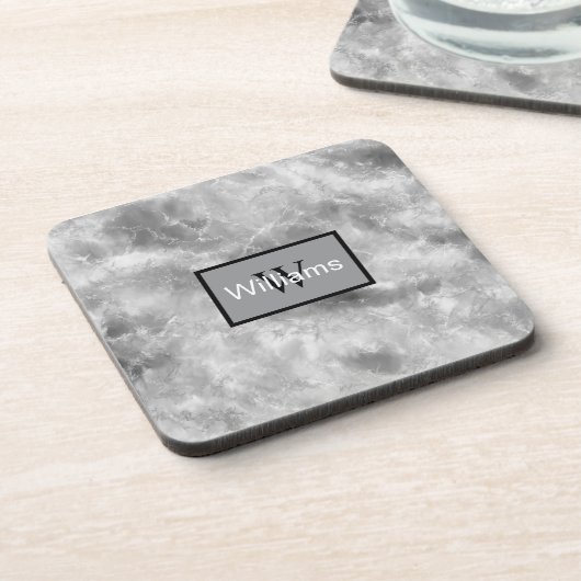 Dessous-de-verre Monogrammed Faux Marble (Côté gauche)