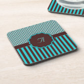 Dessous de verre Monogrammes Tartan, Lt Turquoise (Côté gauche)