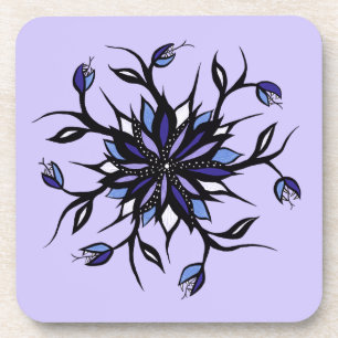 Dessous-de-verre Monstres Et Dents De Mandala Floral Gothique
