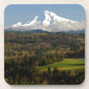 Dessous-de-verre Mont Hood, point de vue Jonsrud, Sandy, Oregon