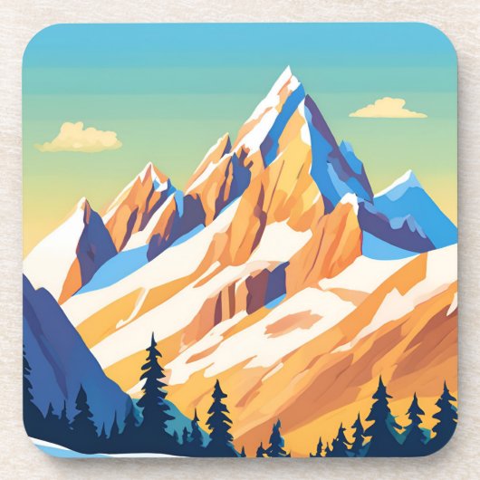 Dessous-de-verre Montagnes majestueuses (Devant)