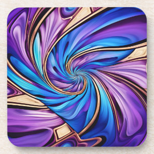 Dessous-de-verre montagnes russes spirale vives