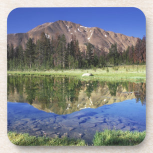 Dessous-de-verre Montagnes Sawtooth reflétées dans Fourth of July