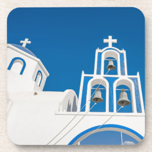 Dessous-de-verre Monuments Greek Blue Dome Church