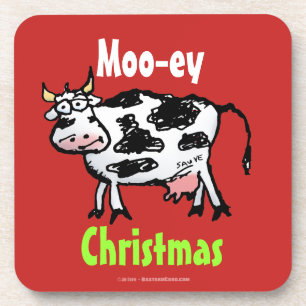 Dessous-de-verre Mooey Noël Funny Cow