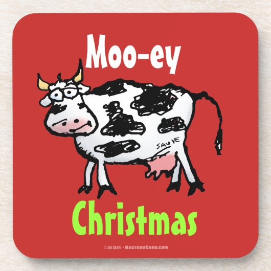 Dessous-de-verre Mooey Noël Funny Cow (Devant)