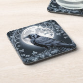 Dessous-de-verre Moonlight Raven Goth Drink Coaster (Côté gauche)