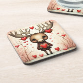 Dessous-de-verre Moose Love 3 (Côté gauche)