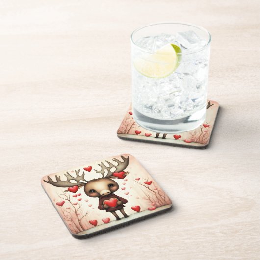 Dessous-de-verre Moose Love 3 (Côté Droit)