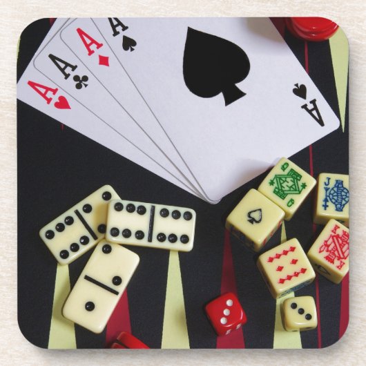 Dessous-de-verre Morceaux de jeu de casino (Devant)