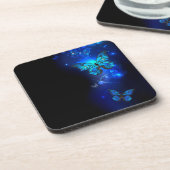 Dessous-de-verre Morpho Butterfly in the Dark Background (Côté gauche)