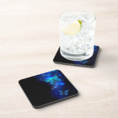 Dessous-de-verre Morpho Butterfly in the Dark Background (Côté Droit)