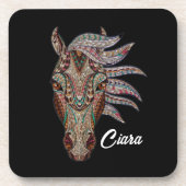 Dessous-de-verre Mosaic Horse Face Personnalisé (Devant)