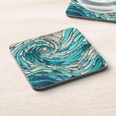 Dessous-de-verre Mosaïque de la vague océanique (Côté gauche)