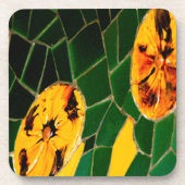 Dessous-de-verre Mosaïque jaune et verte (Devant)