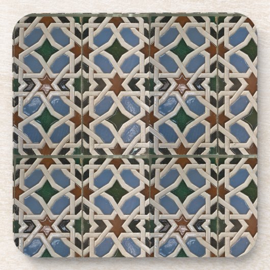 Dessous-de-verre Mosaïque méditerranéenne bleu vert (Devant)