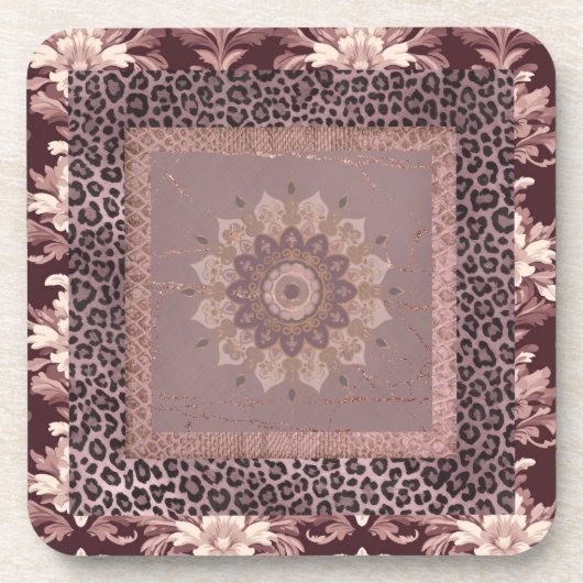 Dessous-de-verre Mosquée mousse rose mocha (Devant)