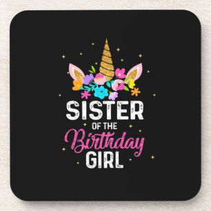 Dessous-de-verre Mother Gift Sister Of The Birthday Girl Birthday